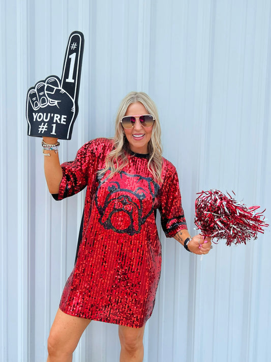 Bulldog Sequin Dress