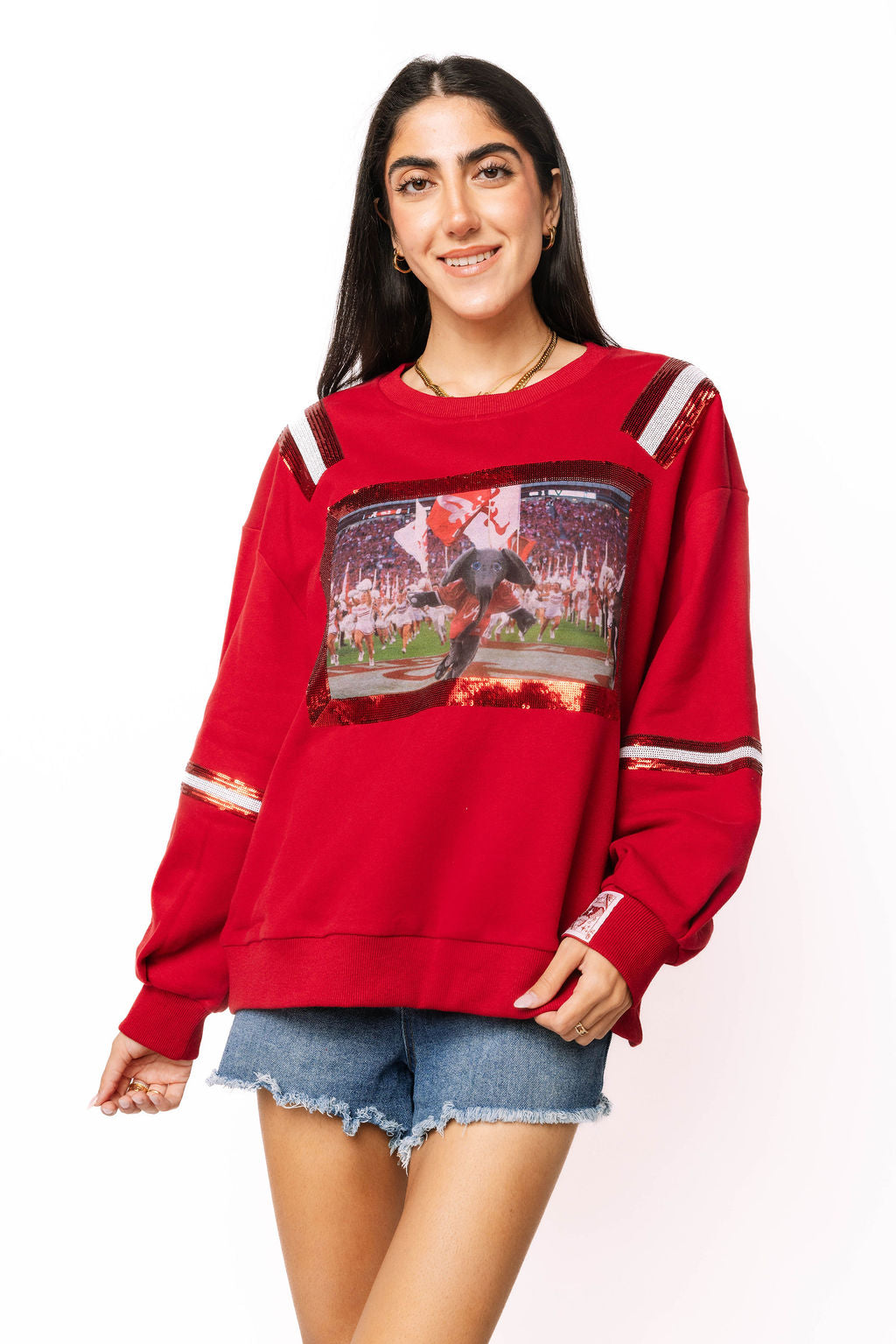 QOS Licensed Bama Mascot Image Sweatshirt