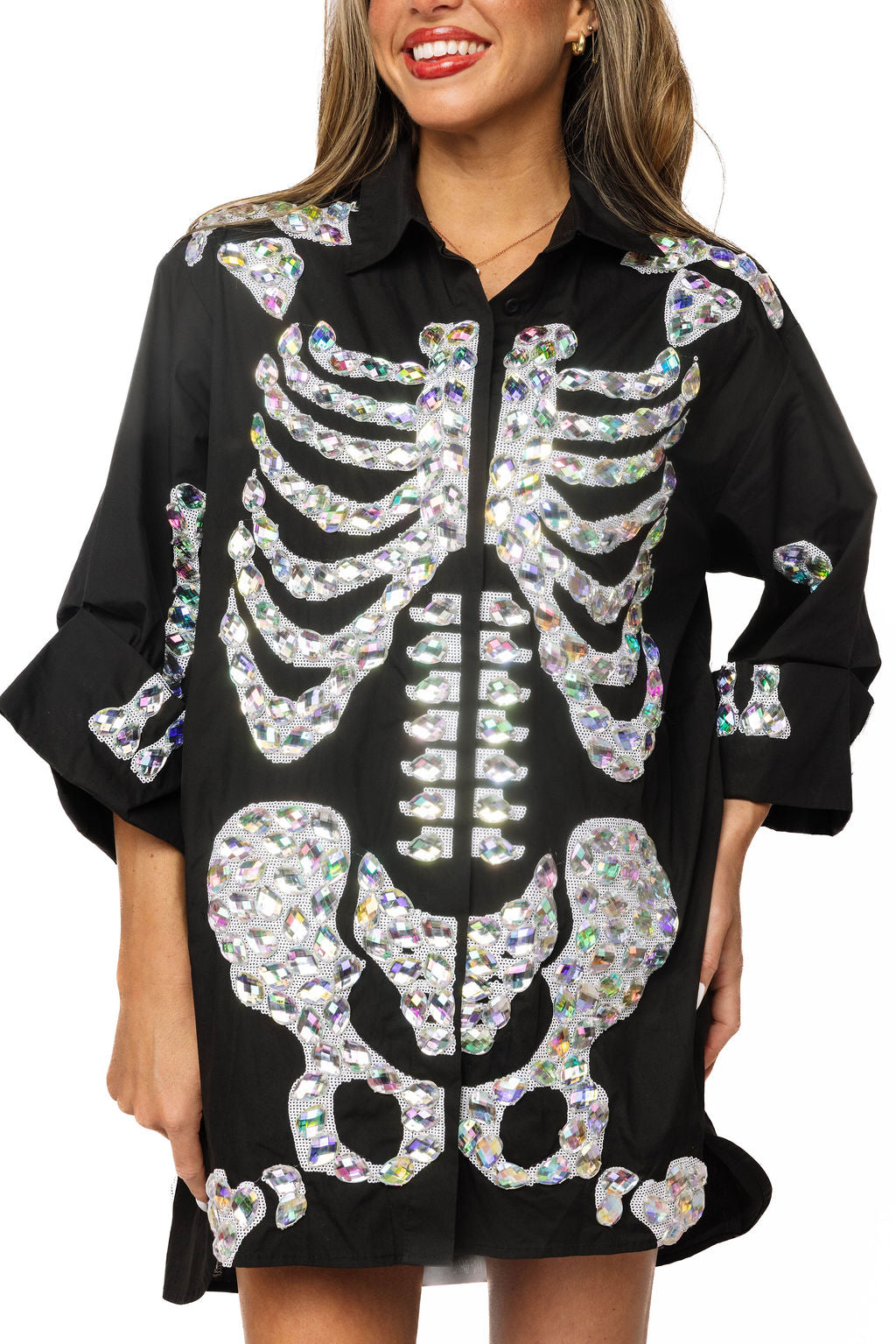 QOS Jeweled Skeleton Tunic