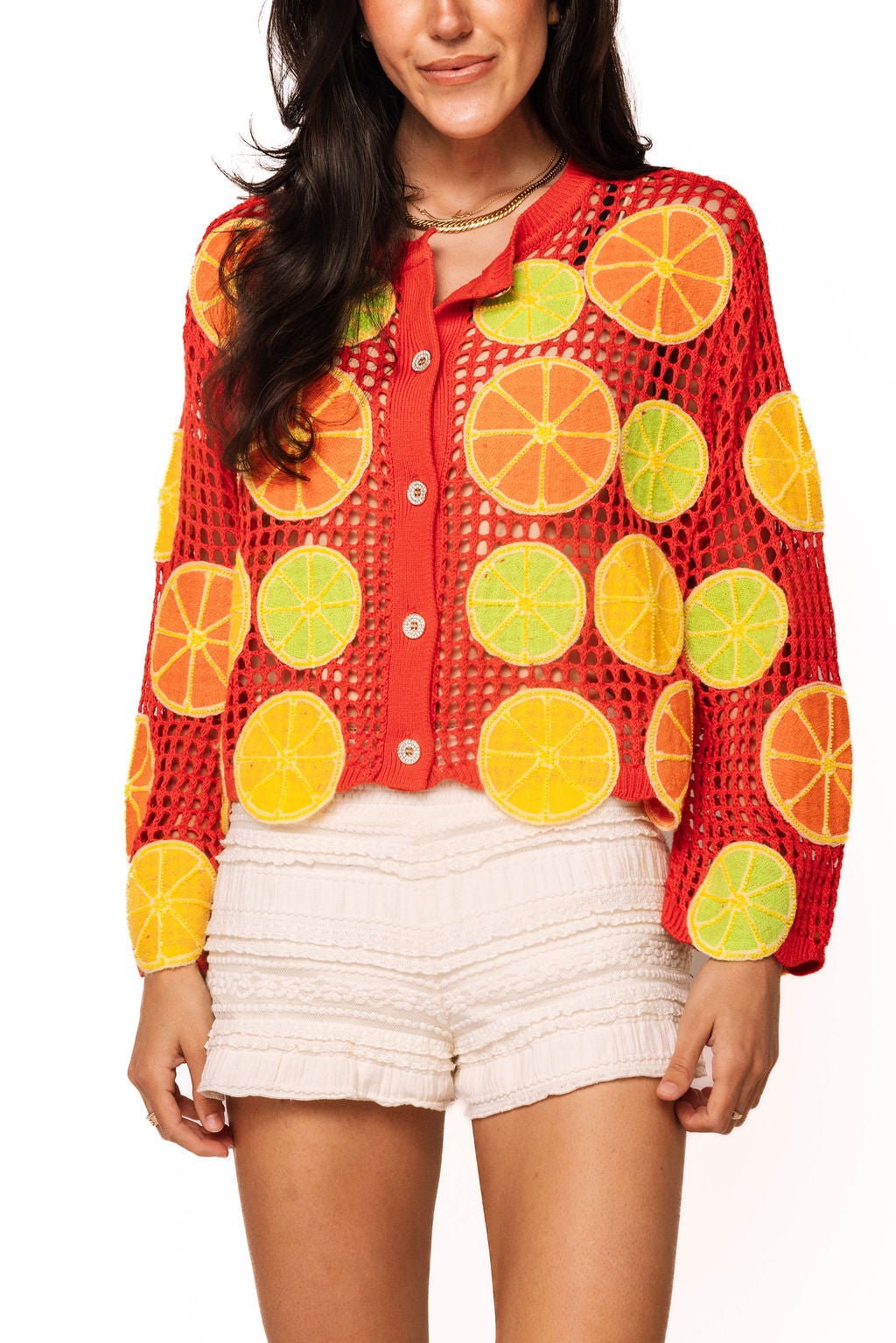 QOS Crochet Fruit Sweater