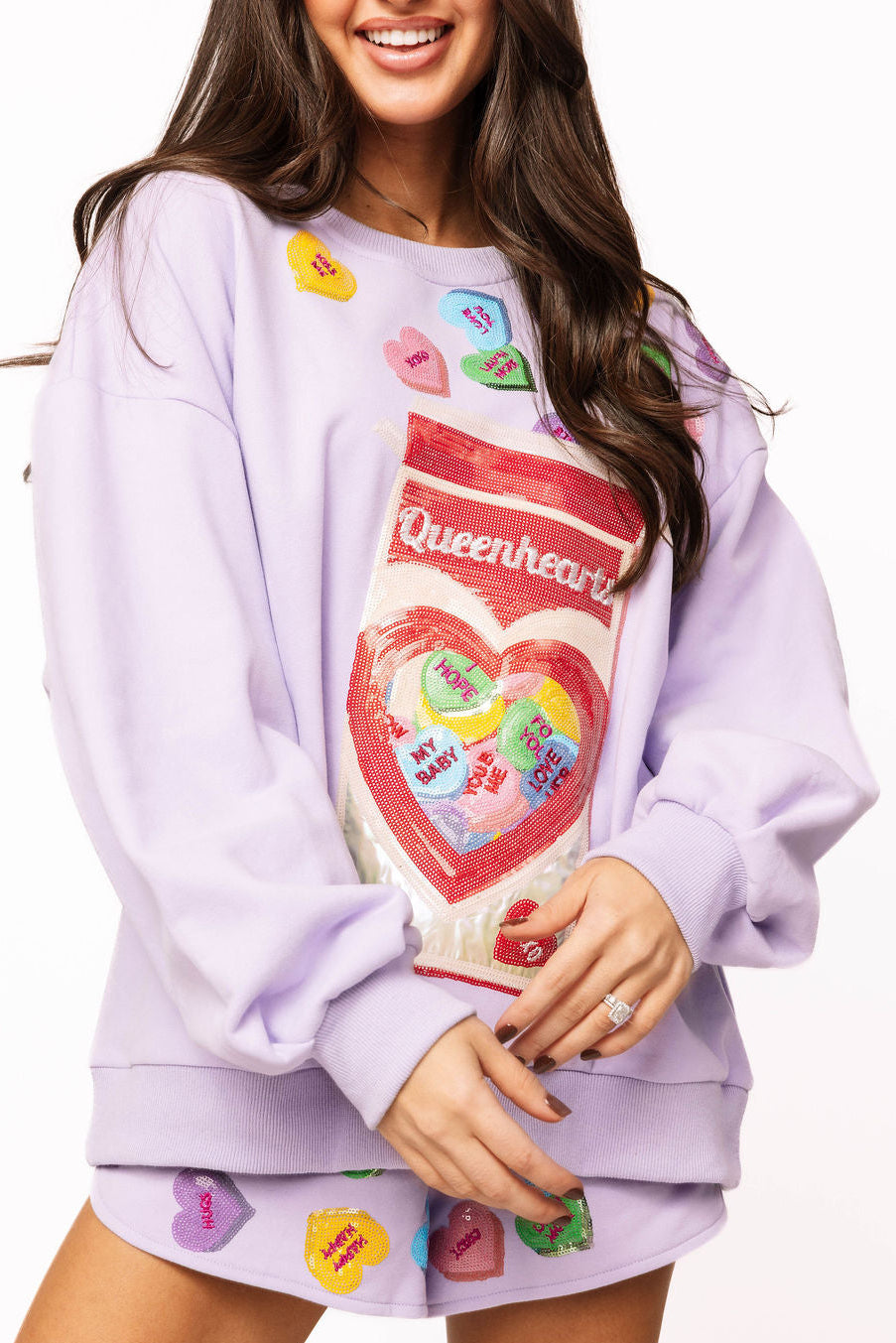 QOS 'Queenhearts' Candy Box Sweatshirt