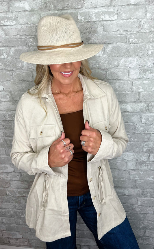 Cream Midwest Shacket