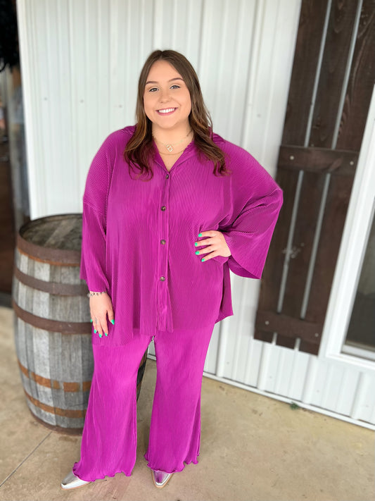 Magenta Pant Suit- Curvy