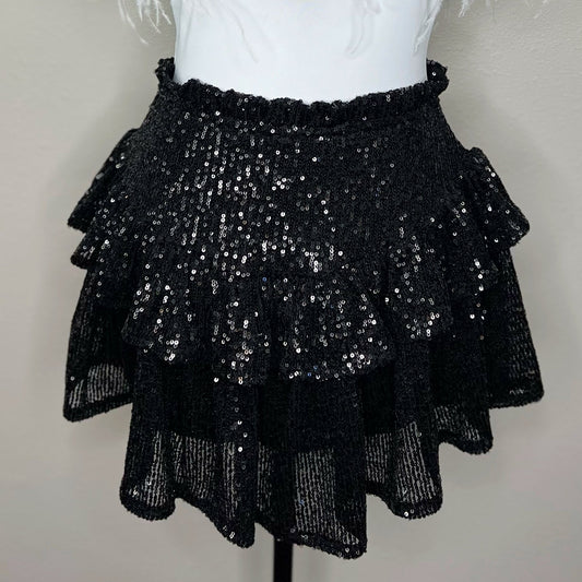 Ruffle Sequin Skirt