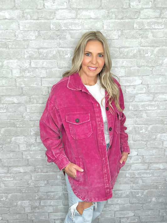 Vintage Washed Corduroy Shacket
